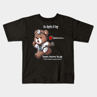 An Apple A Day Keeps Anyone Away Kids T-Shirt